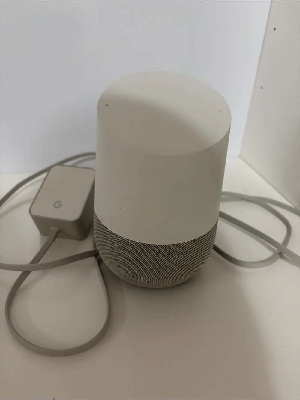 google Home Voice Speaker - White & Light Gray